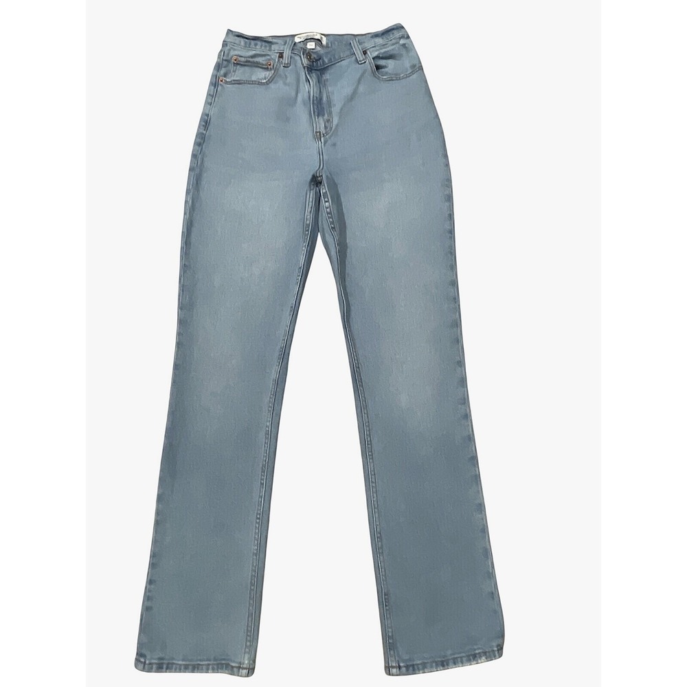 Abercrombie & Fitch Light Blue High-Rise Straight Jeans